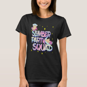 Camiseta Damas Chicas Teddy Bear Sleepover Squad Para Slumb