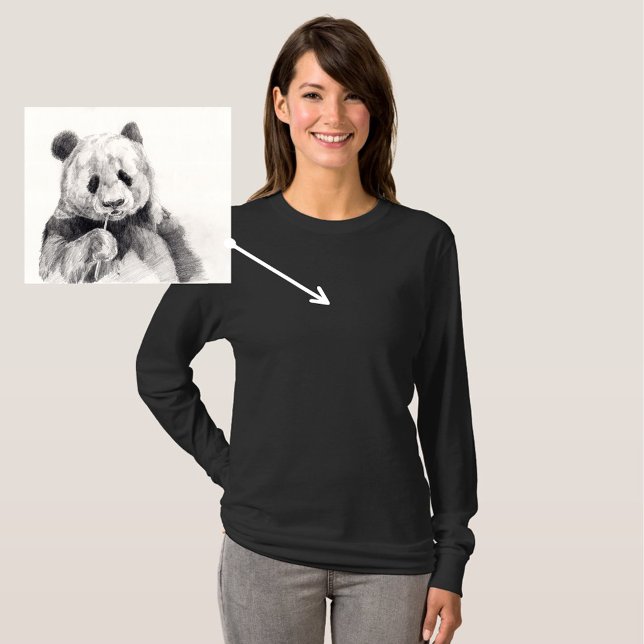 Camiseta Damas De Color Oscuro Foto Cita Larga Manga (Subido por el creador)