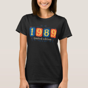 Camiseta Damas de cumpleaños 33 hombres 33 años 1989 regalo