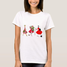 Camiseta Damas de época de 1950 navidades