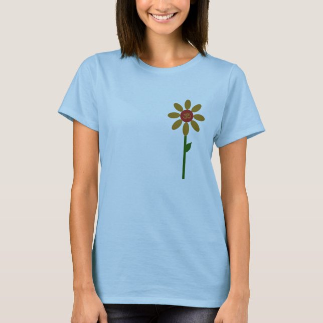 Camiseta damas de flores de om (Anverso)