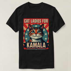 Camiseta Damas de gato divertidas por el voto de Kamala en 