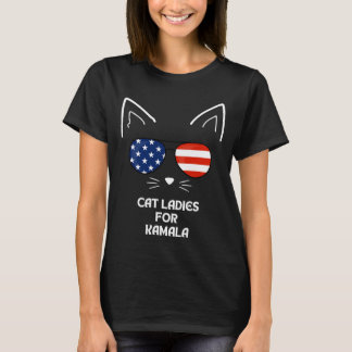 Camiseta Damas de gato para el gracioso gato 2024 de Kamala