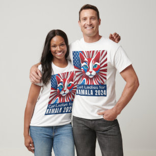 Camiseta Damas De Gato Para El Starburst De Kamala 2024