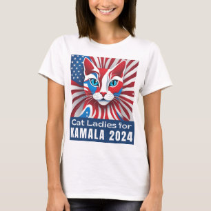Camiseta Damas de gato para los demócratas de Kamala 2024