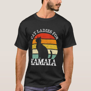 Camiseta Damas de gato por las elecciones graciosas de Kama