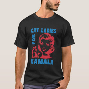 Camiseta Damas De Gato Retro Para Kamala Harris 2024 Gracio