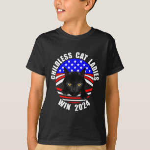 Camiseta Damas de gato sin hijos ganan 2024