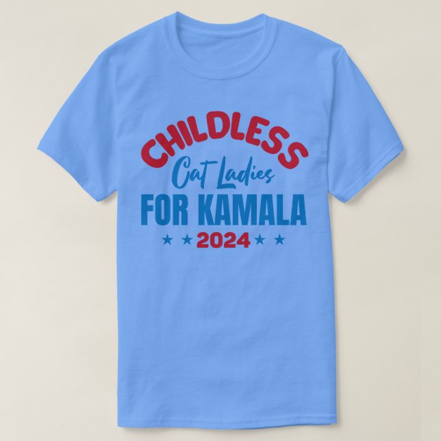 Camiseta damas de gato sin hijos para Kamala harris (Diseño del anverso)