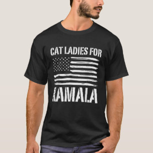 Camiseta Damas De Gato Sin Hijos Para Kamala Sarcástica Vot
