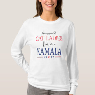 Camiseta Damas de gatos para Kamala Gato divertido 2024 Pre