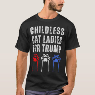 Camiseta Damas de Gatos sin Hijos por Votante Republicano T