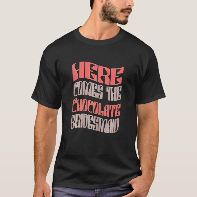 Camiseta Damas de honor de chocolate retro coincidente Bach (Anverso)
