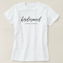 Camiseta Damas de Honor Personalizadas con Letra Minúscula