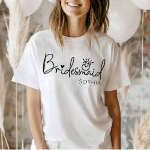 Camiseta Damas de Honor Personalizadas de Moda