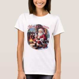 Camiseta Damas de Navidades nostálgicas de vacaciones antig
