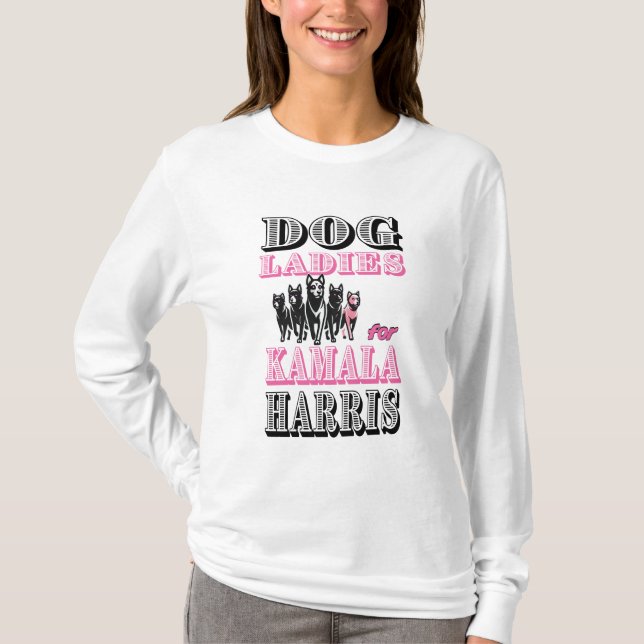 Camiseta Damas de perro para Kamala Harris (Anverso)