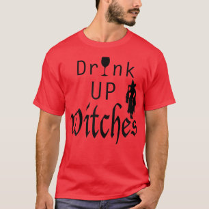 Camiseta Damas divertidas Halloween Beber brujas ganan