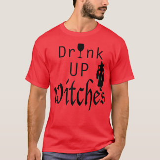 Camiseta Damas divertidas Halloween Beber brujas ganan