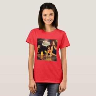 Camiseta Damas Divertidas Noche de Chicas con T-Rex