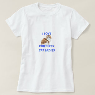 Camiseta Damas Felinas sin Hijos