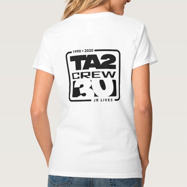 Camiseta Damas (logotipo hacia atrás) (Reverso)