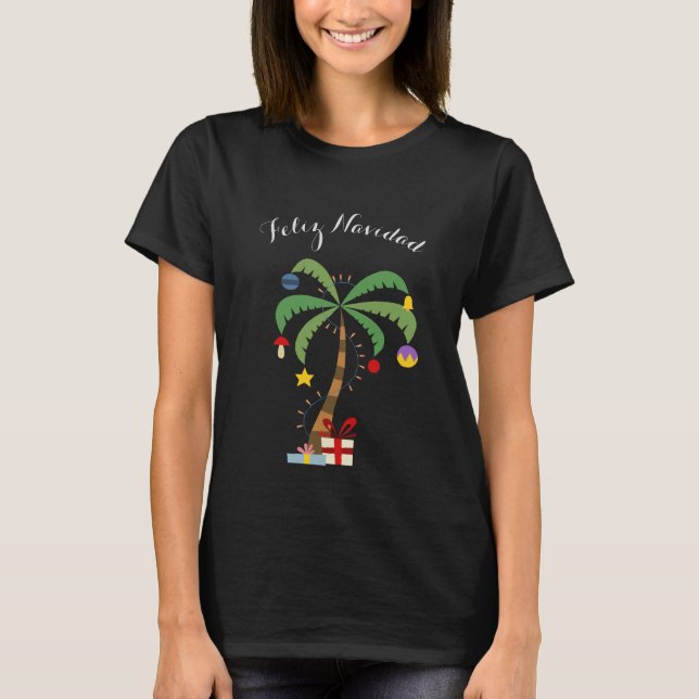 Camiseta Damas navidad Shirt-Feliz Navidad (Anverso)