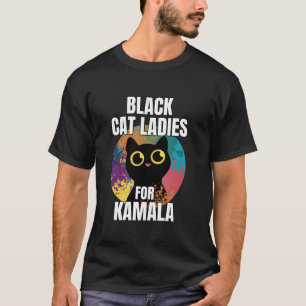 Camiseta Damas negras de gato para el gracioso gato de Kama