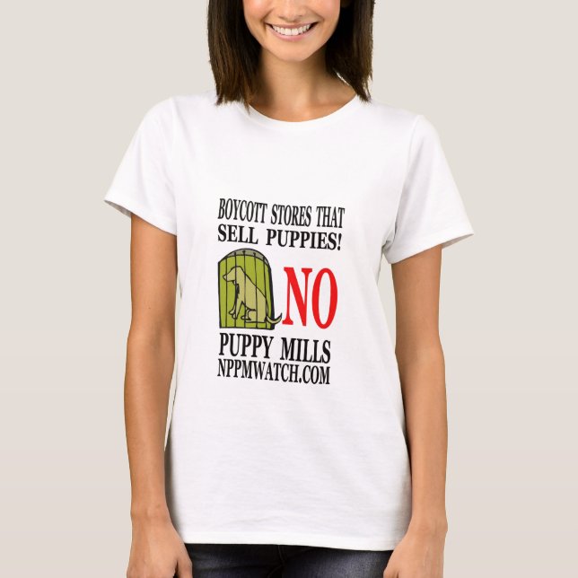 Camiseta Damas No Puppy Mills T-Shirt (Anverso)