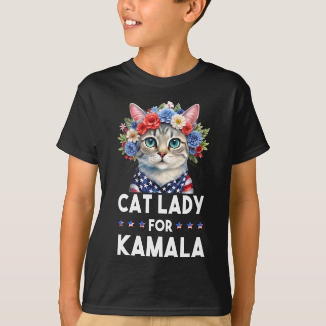 Camiseta Damas Para Kamala Funny Cat 2024 Presidente Kamala (Anverso)