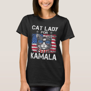 Camiseta Damas Para Kamala Funny Cat 2024 Presidente Kamala