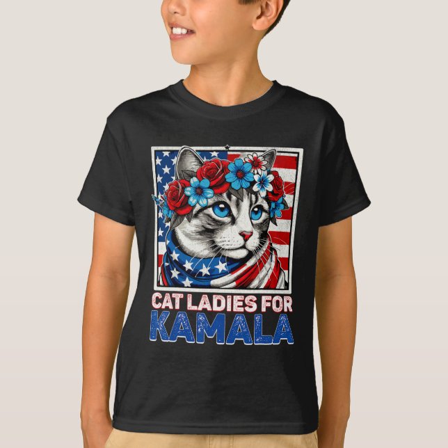 Camiseta Damas Para Kamala Funny Cat 2024 Presidente Kamala (Anverso)