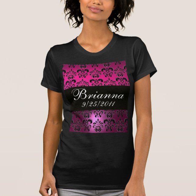 CAMISETA DAMASCA NEGRA DE PURPLE PURPLE (Anverso)