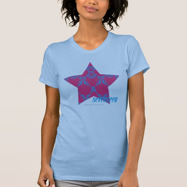 Camiseta Damasco Aqua-Magenta 2 (Anverso)