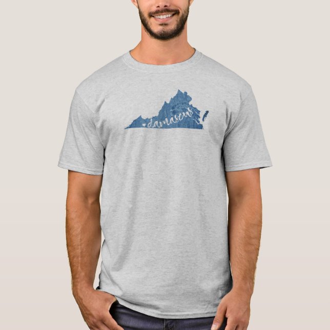Camiseta Damasco, Virginia Wood Grain (Anverso)