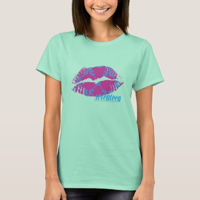 Camiseta Damask Aqua-Purple (Anverso)