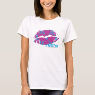 Camiseta Damask Aqua-Purple