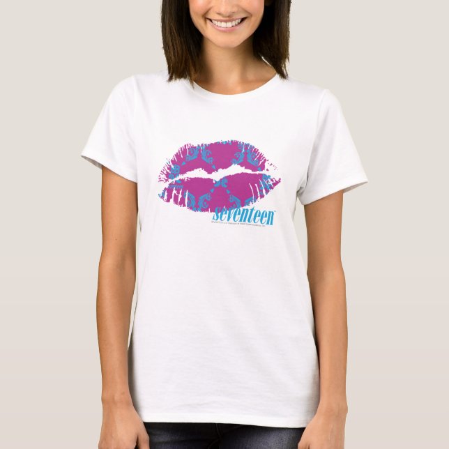 Camiseta Damask Aqua-Purple (Anverso)