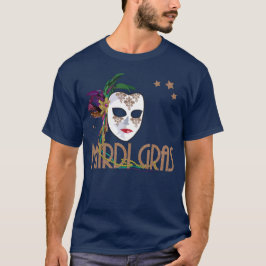 Camiseta Damask Mardi Gras Mask