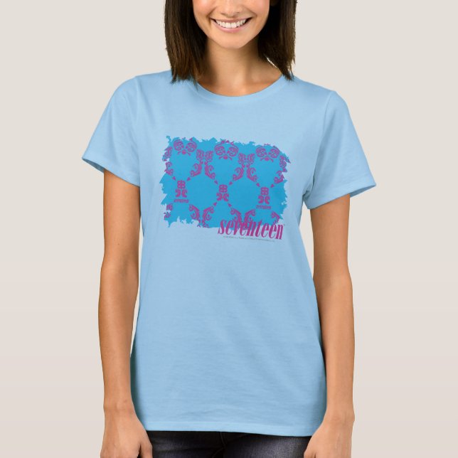 Camiseta Damask Purple-Aqua 4 (Anverso)