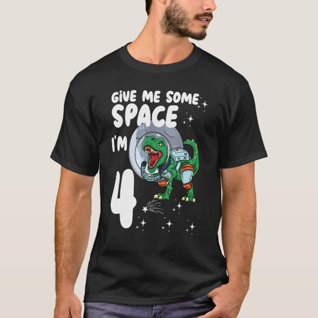 Camiseta Dame algo de espacio Im 4 dinosaurio astronauta 4B (Anverso)