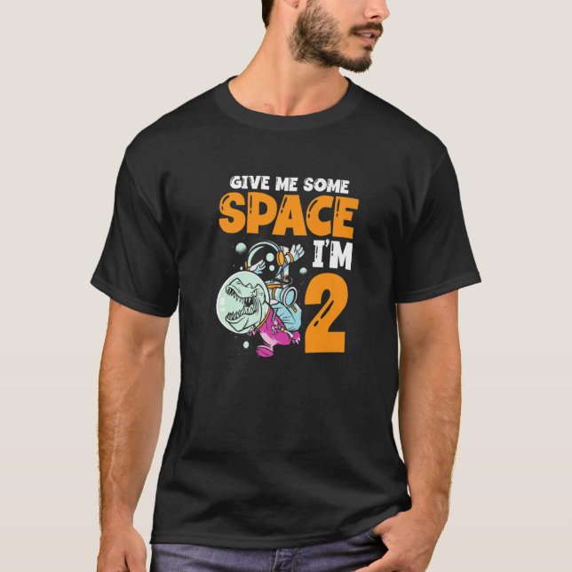Camiseta Dame algo de espacio que tengo 2 astronautas felic (Anverso)
