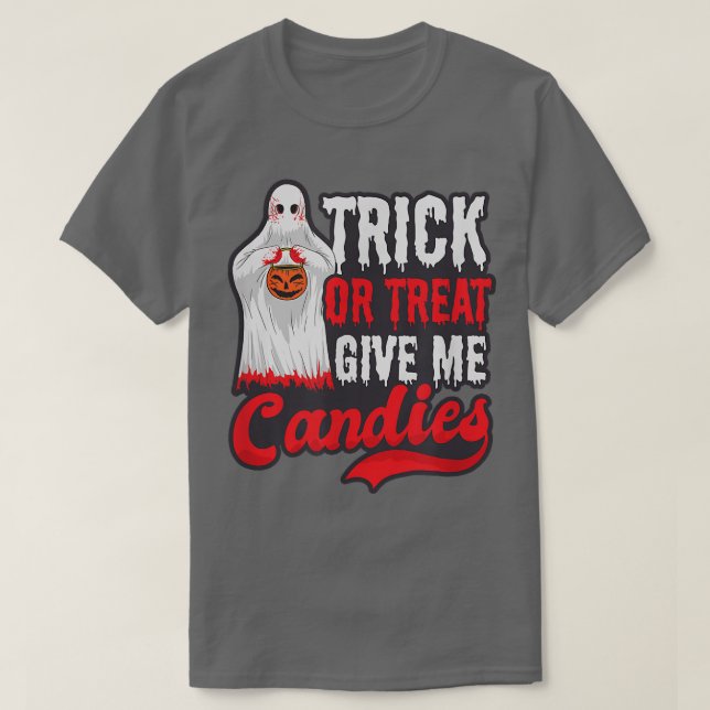 Camiseta Dame Candys Diseño Fantasma Halloween (Diseño del anverso)