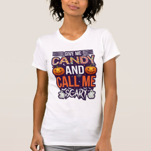 Camiseta Dame Caramelo Llamada Fantasma Espantoso de Hallow