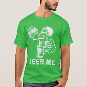 Camiseta Dame Cerveza Esqueleto Espeluznante Espantoso Homb