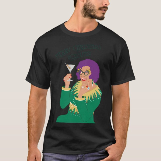 Camiseta Dame Edna Eapé Navidades australianos Feliz Navida (Anverso)