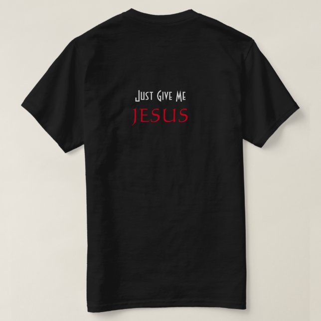 Camiseta Dame JESUS Christian Black (Reverso del diseño)
