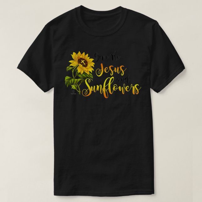 Camiseta Dame Jesús y girasoles (Diseño del anverso)