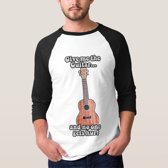 Camiseta Dame la guitarra y nadie se lastima. (Anverso)