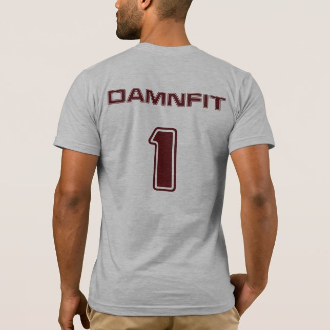 Camiseta DAMNFIT1 Cran/Camiseta Gris (Reverso)
